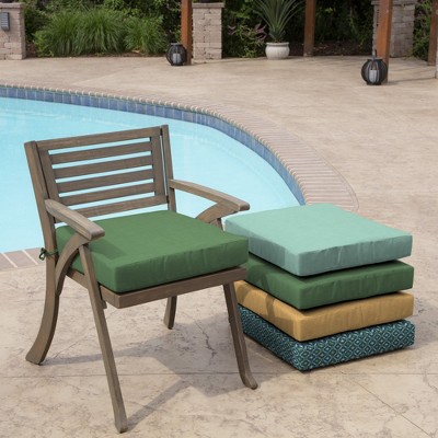 Moss Green Outdoor Polyester Seat Cushion 19 x 19