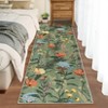 Floral Print Area Rugs Farmhouse Accent Rug with Non-Slip Backing, Washable Soft Low Pile Indoor Floor Mats for Bedroom, Living Room - 3 of 4