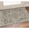 HomeRoots 3' X 5' Blue Tan And Red Oriental Distressed Area Rug With Fringe - 2 of 4