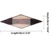 Allegra K Women's Rhombus Pleated Contrast Color Stripe Heart Neck Scarves Neckerchief - 3 of 4