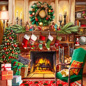 Sunsout Resing by the Fireplace 500 pc   Jigsaw Puzzle 19143 - 1 of 4