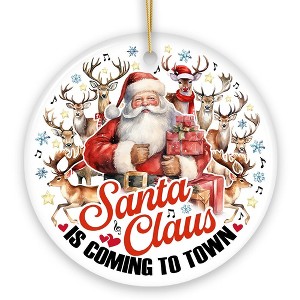 Santa Claus is Coming to Town Vintage Christmas Ornament, Artistic Tree Decoration| OrnamentallyYou - 1 of 4