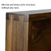 KINWELL Square Black Walnut Wood Serving Tray Ottoman Tray with Handles - 4 of 4
