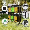 Folding Table & Chair Dolly, Storage Cart for 84 Chairs or 42 Chairs & 12 Tables, with 360° Lockable Wheels & Waterproof Cover, 800 Lbs Capacity - 3 of 4
