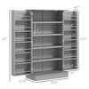 Freestanding Kitchen Pantry Cabinet, Kitchen Sideboard Cabinet with 12 Door Shelves, Double Doors, 5-tier Shelving - 3 of 4