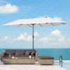15ft Patio Umbrella Double-Sided Outdoor Market Extra Large Umbrella with Crank Handle for Deck, Lawn and Pool - 2 of 4