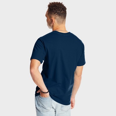 Мужские футболки Hanes Beefy Men's T-Shirt Pack, 2-Pack Navy 3XL — фото 3