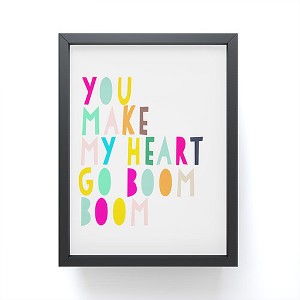 Hello Sayang You Make My Heart Go Boom Boom Framed Mini Art Print 4" (H) x 3" (W) x 1" (D) - Society6 - 1 of 3