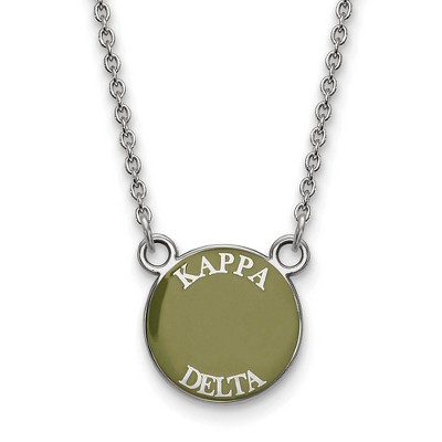 Black Bow Jewelry Sterling Silver Kappa Delta Greek Life Necklace 18 Inch