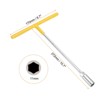 Unique Bargains Motorcycle Bicycle Car Repair Hex High Carbon Steel T-Handle Metric Socket Wrench Yellow - 2 of 4