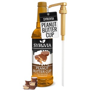 Syruvia Peanut Butter Cup Syrup, Coffee Syrup for Drinks & Desserts, 25 ...