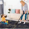 Kumasinova Area Rug, Soft Low-Pile Living Room Rug, Non-Slip Rugs for Living Room, Stain-Resistant Boho Style Washable Rug, Black & Gold Door Mat - 2 of 4