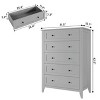 Whizmax Dresser for Bedroom, Tall 5 Drawer Dresser with Deep Drawers & Metal Knobs, Modern Wooden Chests of Drawers for Entryway, Hallway - 2 of 4