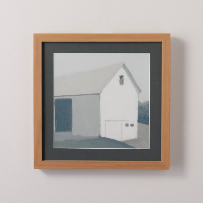 12" x 12" White Barn Framed Wall Art - Hearth & Hand™ with Magnolia