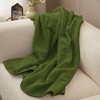 Chenille Knit Throw Blanket ，Soft Checkered Texture for Sofa, Bed, and Living Room-Amelie Home - 4 of 4