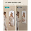 SONGMICS Mirror, Arched Wall Mirror Full Length, 47.2" x 18.5" Mirror for Wall Door, Frameless Glass Mirror Decor,  Black - 3 of 4