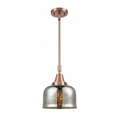 Bell - 1 Light Stem Hung Mini Pendant In Industrial Style-11.13 Inches Tall and 8 Inches Wide