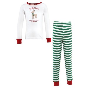 Hudson Baby Infant and Toddler Cotton Pajama Set, Rudolph - 1 of 4