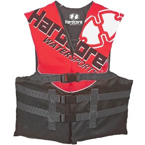 Hardcore Coast Guard type III PFD for youth child teen adult; Life vest flotation device; life jacket paddle vest - 1 of 4