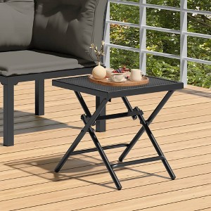 vidaXL Folding Patio Table Anthracite 15 in.x15 in.x15 in. Steel Mesh - 1 of 4