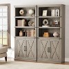 Farmhouse Bookshelves and White Bookcases with Doors for Home Office, Living Room, Bedroom - 3 of 4