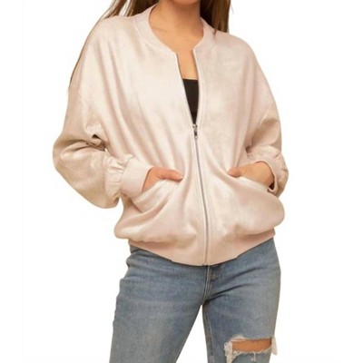 Women's ANIMAL PRINT SLEEVE BOMBER JACKET - Hem & Thread
