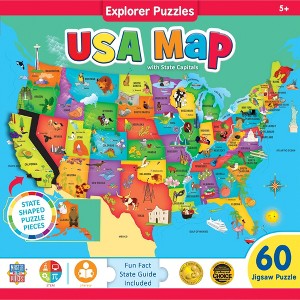 MasterPieces 60 Piece Jigsaw Puzzle for Kids - USA Map - 16.5"x12.75" - 1 of 4