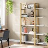 LITTLE TREE 70.07" 5 Tier Bookshelf Open Etagere Bookcase Brown - 3 of 4