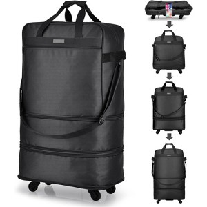 Paaaawaters Suitcases with Wheels Expandable Foldable Luggage Bag Suitcase Collapsible Rolling Travel Bag - 1 of 4