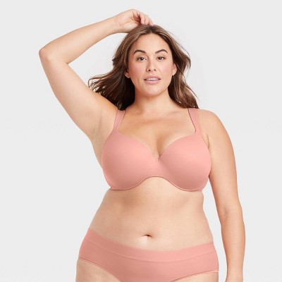 Auden Womens Plus Size Wirefree Bra 46g Casual Pretty Pink for sale online
