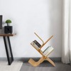 YIYIBYUS 4-Tier Floor Bamboo Tree Bookshelf, Modern Standing Bookcase Office Book Storage - 2 of 4