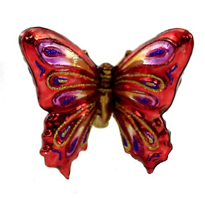 Huras 4.25" Flirt &  Fluttered Butterfly Ornament Clip On Eyespot Summer  -  Tree Ornaments