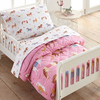 4pc Toddler Horses Cotton Bed in a Bag - WildKin