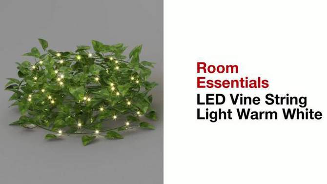 LED Vine String Lights Warm White - Room Essentials&#8482;, 2 of 7, play video