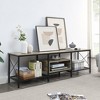 VECELO Industrial TV Stand, Entertainment Center Metal Frame, 70 Inch - 4 of 4