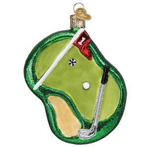 Old World Christmas 4.0 Inch Putting Green Ornament Flag Club Golf Ball Tree Ornaments - 1 of 3