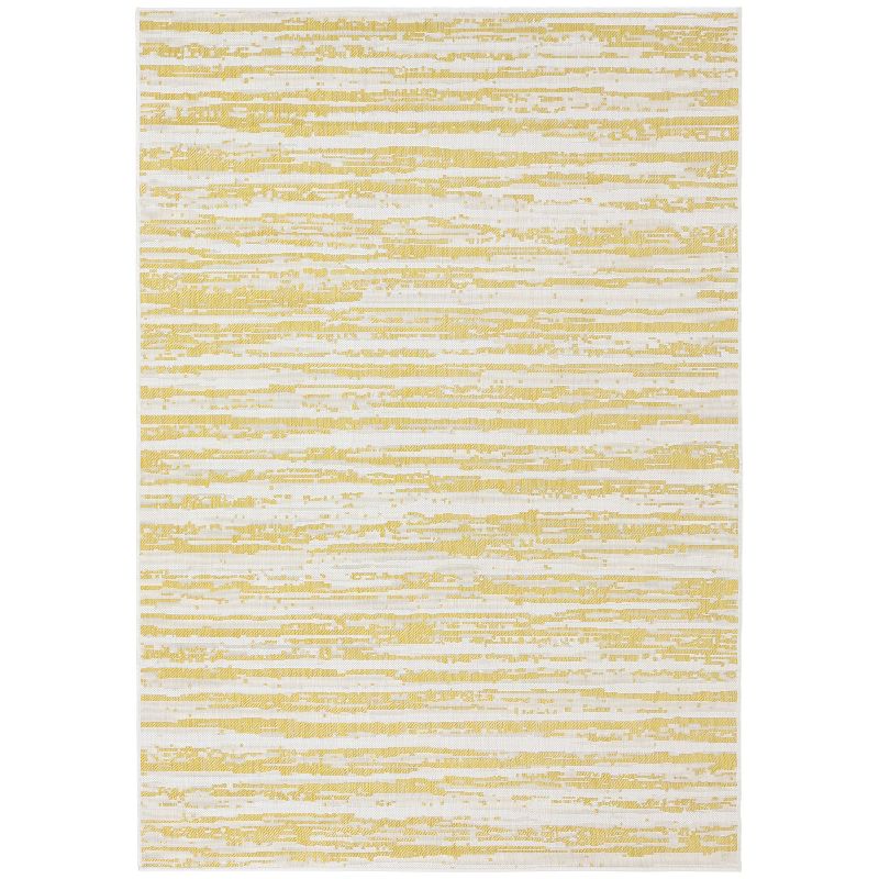 Sunnydaze Abstract Impressions Indoor and Outdoor Patio Area Rug in Golden Fire - 7 Ft. x 10 Ft., 1 of 10