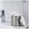 Metropolitan Metal Bathroom Vanity Countertop Storage Organizer Canister Jar - Nu Steel: Stainless Steel with Lid, Spot Clean - 3 of 4