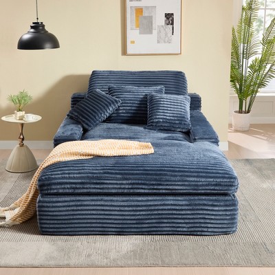 Dolonm 75" Deep Seat Sofa: 2-Seater with 4 Pillows, Plush Fabric, Easy Assembly for Living Room/Apartment/Office
