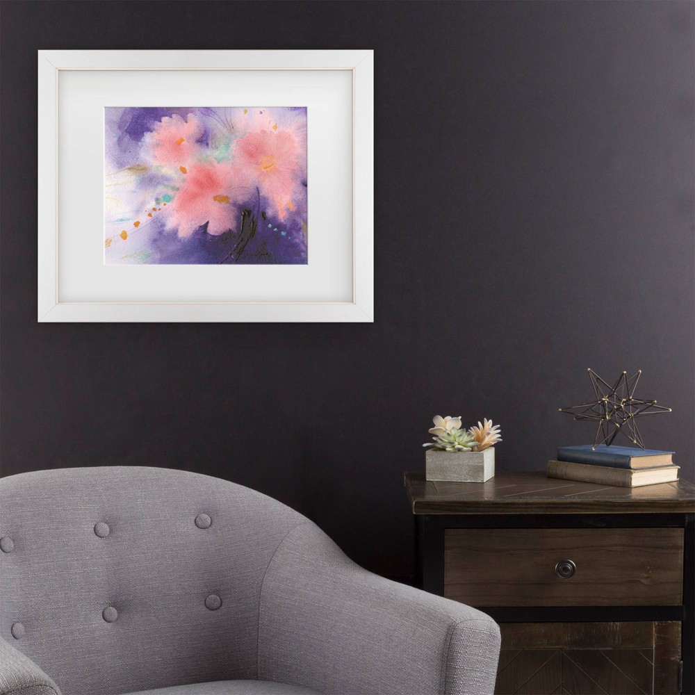 Photos - Other Decoration Trademark Fine Art 16"x20" Sheila Golden Violet Variations Matted Framed Art White