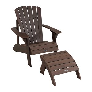 Lifetime Adirondack Chair and Ottoman Set, Rustic Brown (60294) - 1 of 4