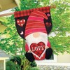 Love Gnome Burlap Sculpted House Flag Valentine's Day 28" x 40" Briarwood Lane - 4 of 4