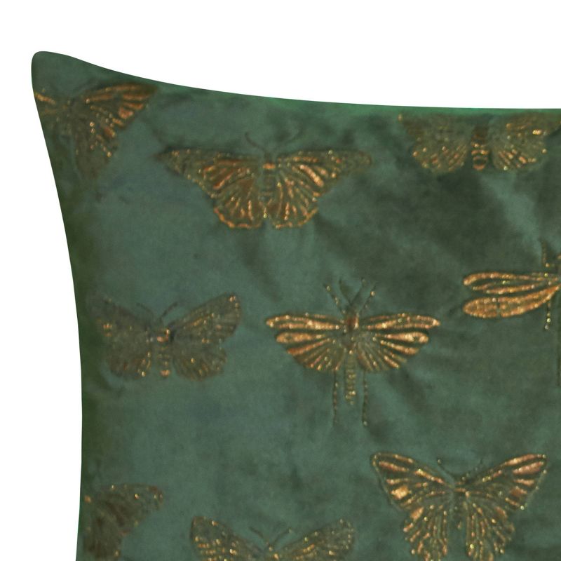 13"x20" Oversize Embroidered Butterflies and Moths Lumbar Throw Pillow - Edie@Home, 6 of 7