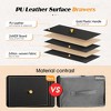 LOVMOR 2 Drawer PU Leather Drawer Nightstands for Bedroom - 2 of 4