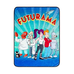 Silver Buffalo Futurama Planet Express Crew Fleece Throw Blanket | 45 x 60 Inches - 1 of 4
