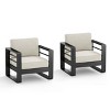 Aluminum Outdoor Club Chair with Metal Frame and Fabric Cushion,Patio Lounge Chair for Balcony,Weather Resistant Club Chair-Cuddlewood - 2 of 4