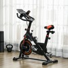 Soozier Exercise Bike, Flywheel Indoor Stationary Bike, Adjustable Height & Resistance, with LCD Monitor, 264 lbs Weight Capacity, Black and Red - 2 of 4
