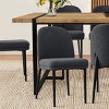 7-Piece Modern Rectangular Dining Table Set with 6 Upholstered Linen Dining Chairs, Solid Wood Table for Kitchen or Dining Room-Maison Boucle - 2 of 4