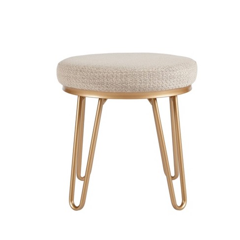 Beverly Round Stool Tan Gold Target