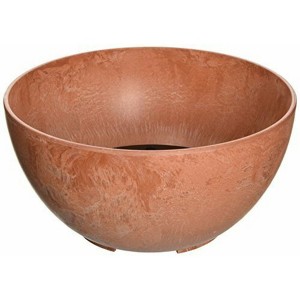 Novelty Indoor/Outdoor Artstone Napa Bowl Planter with Water-Minder - 1 of 4